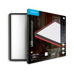 LED mennyezeti lámpatest négyzet távirányítóval 3CCT DIM 40+10W falonkívüli 1x 50W 170-250V AC 3000lm 2700-6000K IP20 15000h Modee - ML-CLB3BK