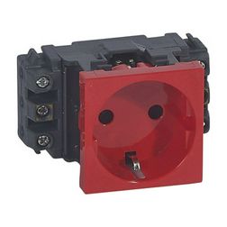 Mosaic 162 dugalj sínes földelt központi fedlap piros IP20 csatornába csavaros LEGRAND - 077611