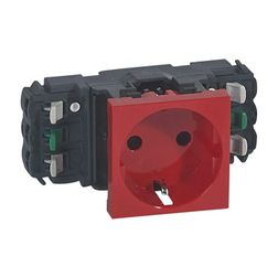 Mosaic 162 dugalj sínes földelt központi fedlap piros IP40 csatornába szorítókapcsos DLP LEGRAND - 077411