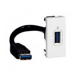 Mosaic USB töltőaljzat 1M 1/ki 2400mA-max. 5V süllyesztett fehér LEGRAND - 078746