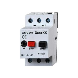 Motorvédő kapcsoló 1-1,6A-hő 100kA fix termomágneses csavaros GMV 25F Ganz KK - 400-2000-006