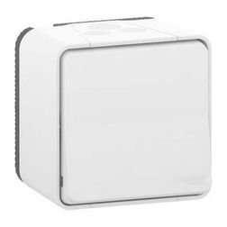 MurevaStyl 106 váltókapcsoló betét komplett házban fehér falonkívüli csavaros IP55 1- Schneider - MUR39021