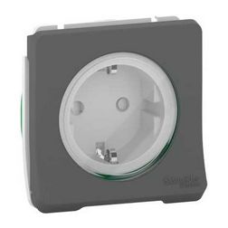 MUREVA Styl 162 dugalj GYV csapófedéllel rugós antracitszürke IP55 falonkívüli Schneider - MUR36134