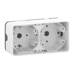 MurevaStyl kiemelődoboz 2-es vízszintes fehér műanyag IP55 Schneider - MUR39914