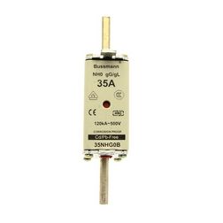 NH biztosítóbetét NH0 35A gL/gG 500V AC 120kA kombikijelző-kioldásjelzéssel Bussmann EATON - 35NHG0B