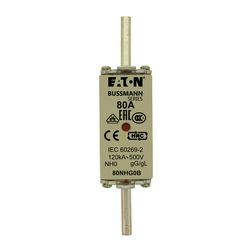 NH biztosítóbetét NH0 80A gL/gG 500V AC 120kA kombikijelző-kioldásjelzéssel Bussmann EATON - 80NHG0B
