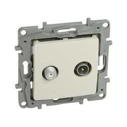 Niloé antenna aljzat TV-SAT süllyesztett bézs 2-kimenet átmenő 14dB/860MHz LEGRAND - 764657