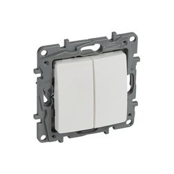 Niloé N106+6 nyomó betét 2- billentyűs 2v fehér IP20 süllyesztett dmax. műanyag LEGRAND - 764508
