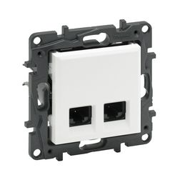 NiloéStep adatcsatlakozó dugalj UTP 2xRJ45 8(8) Cat6 fehér LEGRAND - 863164