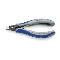 Oldalcsípő fogó 62HRC max.d1,7/0,6mm nyitórugós piros-kék normál 125mm KNIPEX - 7912125