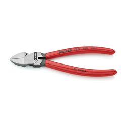 Oldalcsípő fogó műanyaghoz piros szigetelés normál 160mm KNIPEX - 7201160