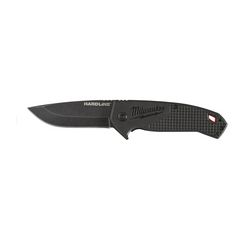 Összecsukható kés D2 acél sima élű fekete markolat  Milwaukee - 48221994