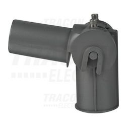 Oszlop adapter állítható LSJA80W-180Wlánpatesthez(0/90°) -10°..+20° 60/60mm szürke műanyag TRACON - LSJAA906060