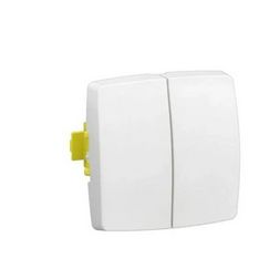 Oteo 105 2x1P csillárkapcsoló keret nélkül betét közp. fedéllel fehér beépített csavaros LEGRAND - 086102L