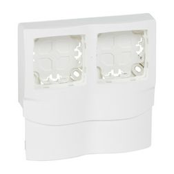 Oteo csatorna-szerelvénykeret 2-egység kezeletlen műanyag fényesfehér DLP mini LEGRAND - 031466