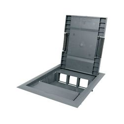 Padlódoboz csapófedél keret szerelvénytartóval (KUP 57, KUP 80-hoz) téglalap 6-szerelvényhez poliamid (PA) szürke KOPOBOX KOPOS - KOPOBOX 57_LB