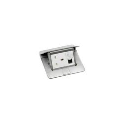 Padlódoboz Pop-up alumínium 100mm 10mm-padlóburkolat 3-modul LEGRAND - 054010