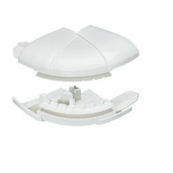 Parapetcsatorna külső sarok 60/80/105/150x50-hez 60-120° fényesfehér műanyag DLP LEGRAND - 010622