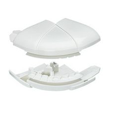 Parapetcsatorna külső sarok 60/80x35-höz 60-120° fényesfehér műanyag alap+fedél DLP LEGRAND - 010621