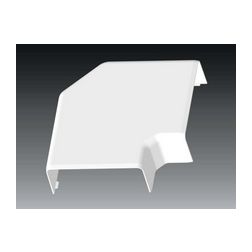 Parapetcsatorna L-idom 100X40-hez emelkedő/süllyedő 90° fényesfehér PVC műanyag EKD KOPOS - 8513_HB