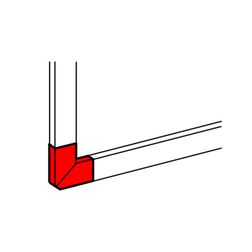 Parapetcsatorna L-idom 150x65-höz emelkedő/süllyedő 90° fényesfehér PVC műanyag DLP LEGRAND - 010790