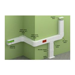 Parapetcsatorna végzáró 90x55-höz szimmetrikus 90mmx 55mm műanyag fényesfehér PK KOPOS - 8401_HB