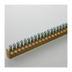 PE/N-sín szigeteletlen 10x15mm2 998mm 130xM5 125A sárgaréz kezeletlen EL-NE - LKS1/25