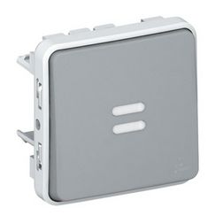 Plexo 106 váltókapcsoló betét közp. fedéllel szürke IP55 1- billentyű/gomb LEGRAND - 069512