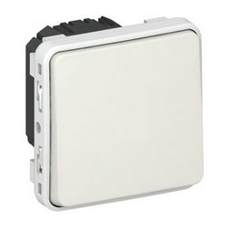 Plexo 106 váltókapcsoló betét közp. fedéllel fehér IP55 1- billentyű/gomb LEGRAND - 069611