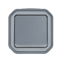 Plexo55 102 2P kapcsoló betét szürke rugós IP55 cserélhető LED kivilágított (bekapcsolva) LEGRAND - 069726L
