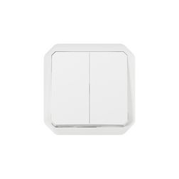 Plexo55 106+6 kettős váltókapcsoló betét fehér rugós IP55 billentyű/gomb LEGRAND - 069625L