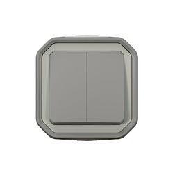 Plexo55 105 csillárkapcsoló betét komplett házban szürke falonkívüli rugós IP55 LEGRAND - 069714L
