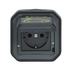 Plexo55 162 dugalj e-autótöltő földelt csapófedéllel antracit IP55 süllyesztett csavaros LEGRAND - 069708L