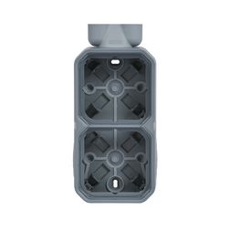 Plexo55 kiemelődoboz 2-es vízszintes és függőleges szürke négyszögletes műanyag IP55 LEGRAND - 069668L