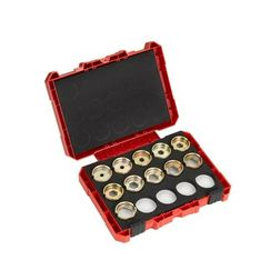 Présbetét készlet M18 HCCT-hez 11db +koffer 16-300mm2 hatszögű-présforma DIN22CU Milwaukee - 4932471997