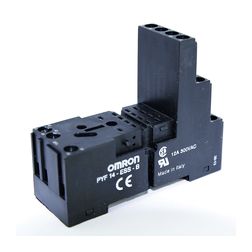 Reléfoglalat MY4/H3YN/G3F-hez csavaros DIN (kalap)sín 35mm 14-tűs PYF14-ESS-B OMRON - 371510