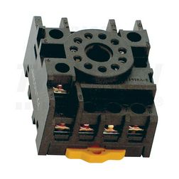 Reléfoglalat RM/RT11-hez csavaros DIN (kalap)sín 35mm 11-tűs TRACON - PF11-3A