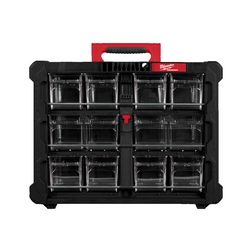 Rendszerező 8+2 kihúzható tárolóval Packout 500mm x 386mm x 170mm Packout Milwaukee - 4932498323