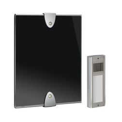 RF dallamcsengő szett 16dallam vaku 12kép  8-12VACDC/4xLR14 500m-hatótáv 83dB MISTRAL 600 GROTHE - 43400