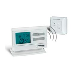 RF szobatermosztát programozható LCD (2xAA1,5V-elemes) +vevő digitális 5-40°C 6A 230V QUANTRAX - Q7RF