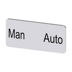 Felirati tábla RSU1-hez 0-I ezüst téglalap 27mm x 12mm x 1mm/ SIRIUS ACT SIEMENS - 3SU1900-0AC81-0QG0