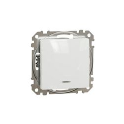 SednaÚj 106 váltókapcsoló +jelzőfény betét adapterrel fehér süllyesztett rugós IP20 Schneider - SDD111106L
