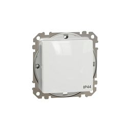 SednaÚj 106 váltókapcsoló betét adapterrel fehér süllyesztett rugós IP44 billentyű/gomb Schneider - SDD211106