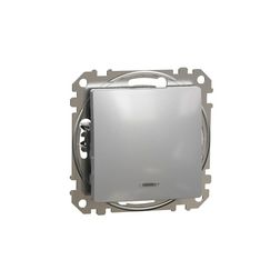 SednaÚj 107 keresztkapcsoló +jelzőfény betét adapterrel 1M alumínium süllyesztett rugós Schneider - SDD113107L