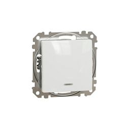 SednaÚj 107 keresztkapcsoló +jelzőfény betét adapterrel 1M fehér süllyesztett rugós Schneider - SDD111107L