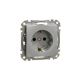 SednaÚj 162 dugalj földelt gyerekzárral alumínium IP20 süllyesztett csavaros Schneider - SDD113021