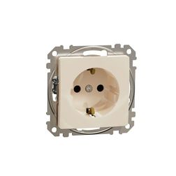 SednaÚj 162 dugalj földelt gyerekzárral bézs IP20 süllyesztett csavaros Schneider - SDD112021