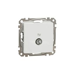 SednaÚj antenna aljzat betét közp. fedéllel TV koax átmenő 7dB műanyag fehér Schneider - SDD111474