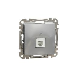 SednaÚj telefon csatlakozó betét közp. fedéllel RJ11 műanyag alumínium Schneider - SDD113491