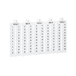 Sorkapocsjelölő 1-100 vízszintes fehér 5mm-modultáv Viking3 LEGRAND - 039510